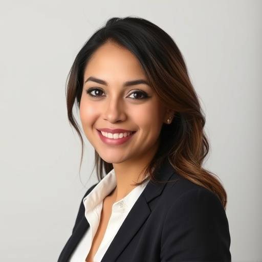 A professional headshot of Aria Flores, Art Director at Pixel Canvas Studios