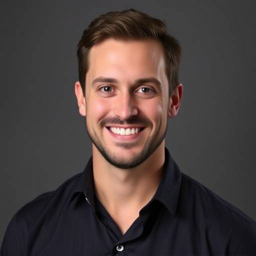 A professional headshot of Rowan Blackwood, Lead Narrative Designer at Pixel Canvas Studios