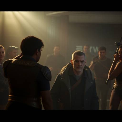 A scene from a narrative-driven video game, showcasing rich character development and storytelling.