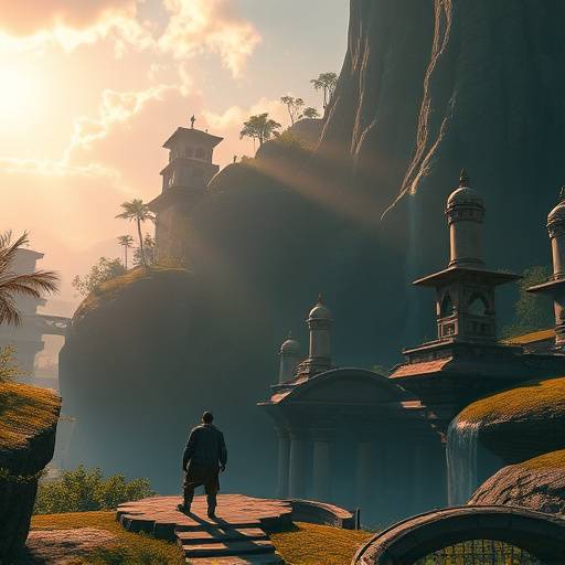 A visually stunning scene from a video game, showcasing its artistic design and immersive world.
