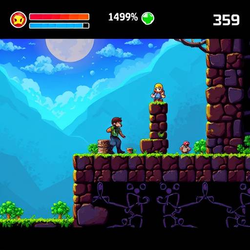 Screenshot from Celeste, highlighting its pixel art style and challenging platforming
